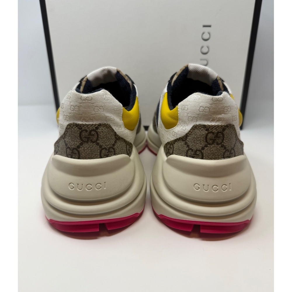Gucci Rhyton GG Beige White Yellow Sneaker Size 9 US 8 Gucci - Picture 5 of 8